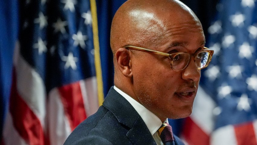 U.S. Attorney Damian Williams speaks about federal sex trafficking and racketeering charges against Sean "Diddy" Combs during a news conference, Tuesday, Sept. 17, 2024, in New York.