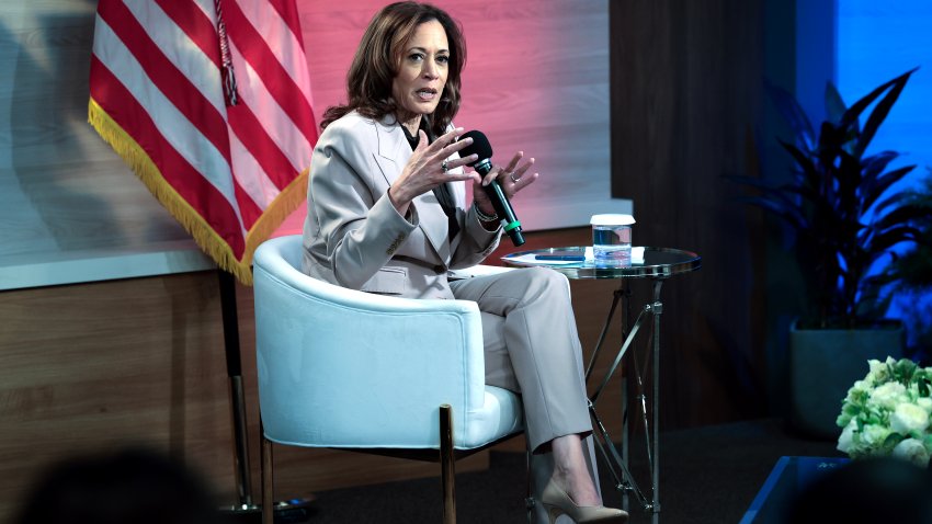 PHILADELPHIA, PENNSYLVANIA – SEPTEMBER 17: Democratic presidential nominee, U.S. Vice President Kamala Harris answers questions during a moderated conversation with members of the National Association of Black Journalists hosted by WHYY September 17, 2024 in Philadelphia, Pennsylvania. Harris returns to Philadelphia where she debated Republican presidential nominee, former U.S. President Donald Trump, one week ago.