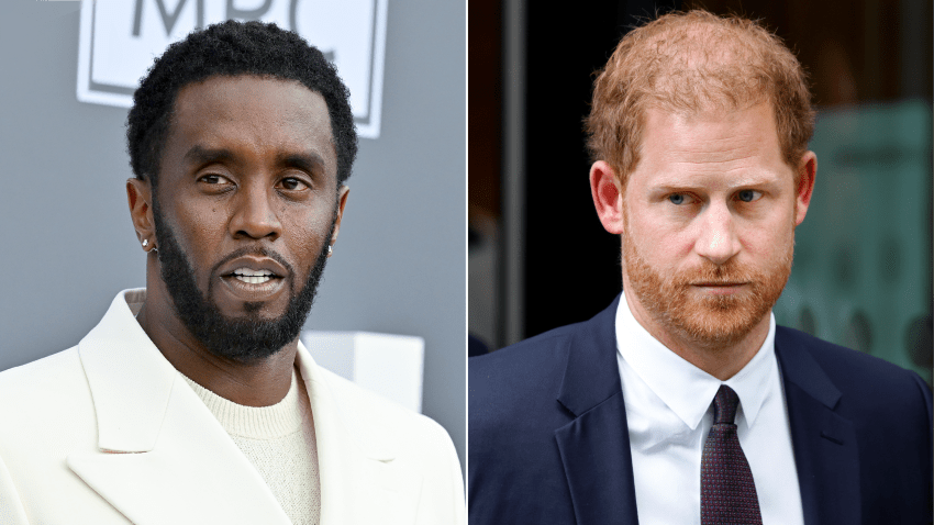 (L-R) Sean "Diddy" Combs; Prince Harry.